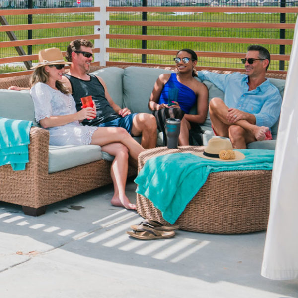 Two Couples In Cabana